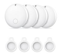 Android Smart Tag, Traceur Tag, Fonctionne avec l’app Google Localiser (Uniquement Android), Équipé d'un Étui de Protection, IP68 Imperméable, pour Les clés/Portefeuilles/Valises, 4 Blanc