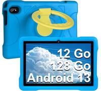 Android Tablette pour Enfants 10 Pouces,12 Go+128 Go,protection en EVA-Bleu | tablette enfant, 6000mAh, 5G WiFi, funzione AI, doppia fotocamera