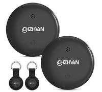 Android Traceur Tag,Google Tracker Fonctionne avec l’app Find Hub (Uniquement Android),Batterie Remplaçable,IP67 Imperméable,Bluetooth Localisateur pour Sacs,Bagages,Animaux et Sac à Dos,2 Noir