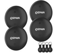 Android Traceur Tag,Google Tracker Fonctionne avec l’app Find Hub (Uniquement Android),Batterie Remplaçable,IP67 Imperméable,Bluetooth Localisateur pour Sacs,Bagages,Animaux et Sac à Dos,4 Noir