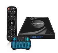 Android TV Box 13.0, G96max R8 1000M LAN Ethernet, Décodeur 4 Go De RAM 64 Go De ROM avec RK3258/8K/3D/H.265/BT 5.0 Smart Android Box avec Clavier sans Fil,4gb+64gb