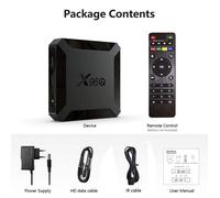Android TV Box, Android TV Box X96Q 2 Go de RAM 16 Go de ROM Support 4K Ultra HD Ethernet HDMI Smart TV Box