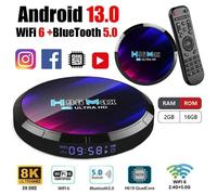 Android TV BOX H96 MAX boitier iptv Netflix Media Player 2GB+16GB Rockchip RK3528 2.4G/5G WiFi 6 boîte multimédia