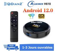 Android TV Box HK1 RBOX Boitier iptv WiFi6 BT5.0 H618 Support 6K 4K Quad Core Cortex A53 G31 Boitier multimédia Set Top Box 2Go 16Go