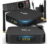 Android Tv Box Tx6 Avec TélécommandeClient De Streaming Multimédia4 Go De Ram,32 Go De RomHdmi,Miracast,Hdr,Quad-Core Allwinner H6,2,4 Ghz,Wifi,Ethernet,Usb 3.0,Carte Graphique