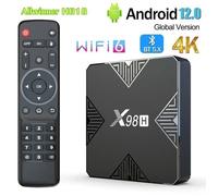 Android TV Box X98H Boitier iptv 4Go+32Go Smart TV Box H618 2.4/5GHz WiFi6 100m 6K HD lecteur multimédia