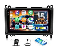 Android15, 4G+128G GOHHDL Autoradio pour Mercedes Benz A/B Class W169 W245 B200 W639 Vito Viano W906 Sprinter, 9 Pouces Poste Radio Voiture avec Carplay Android Auto GPS WiFi BT FM/RDS EQ SWC Caméra