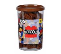 Blox - 100 briques de 8 pièces marron - compatibles avec les briques de jeu connues