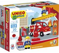 Androni Giocattoli Srl - A1201395 - Jeu de Construction - Brick Unico Set Pompier