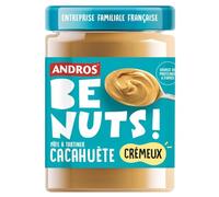 ANDROS BE NUTS - Beurre De Cacahuètes Crémeux, Onctuosité Et Saveur Intense, Pot 525g - Lot De 3