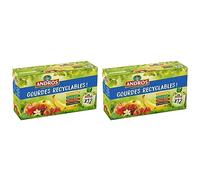 ANDROS - Compote de Fruit - Gourde Recyclable - Allégé - Goût Pomme + Pomme/Vanille + Pomme/Fraise + Pomme/Banane - Idéal pour le Goûter des Enfants - Lot de 24