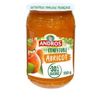 ANDROS - Confiture Allégée D'Abricots, Saveur Fruitée 350G - Lot De 4