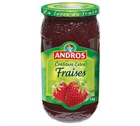 ANDROS - Confiture Extra À La Fraise 1Kg - Lot De 4