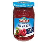 Andros Confiture extra de framboise allégée en sucre - Le bocal de 350g