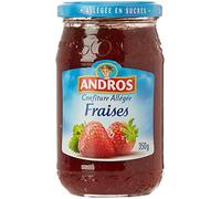 Andros Confiture Fraise Allégée en Sucres le Pot de 350 g