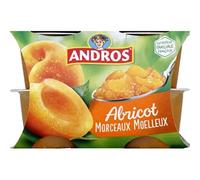 Andros Dessert aux morceaux moelleux d'abricot - Les 4 pots de 100g