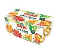 ANDROS Dessert Fruitier Sans Sucres Ajoutés Panaché 16x100G