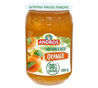 ANDROS - Marmelade D'Orange Allégée, Sans Sucre Ajouté, 350g - Lot De 4