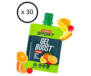 Andros Sport - Pack de 30 gels Boost énergétiques - Pack Gel Boost Agrumes Yuzu (x30)