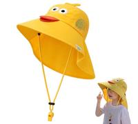 Androxeda 1 Chapeau de Soleil Fille Garçon, Chapeau pour Enfants avec Cordon Anti-Vent et Sifflet