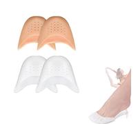 Androxeda 2 Paire protege orteil Footful Capuchons d'orteils Protecteurs en Gel de Silicone Professionnels Coussins de l'avant-Pied pour Pointes des Pieds Chaussures de Danse Ballet Pointu