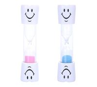 Androxeda 2 PCS Sabliers Minuterie Horloge de Sable Hourglass avec Le Visage Souriant Horloge à Sable Sablier pour Enfant, pour Jeux,Cuisine, Exercice,Etude,Brossage etc(3 Minutes)