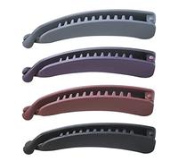 Androxeda 4 pièces Pinces à Cheveux Banane en Matière Plastique Supérieure pour Queue de Cheval pour Femmes Pince à Fermoir pour Accessoire de Beauté Multicolore Pastel