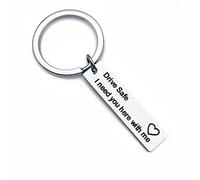 Androxeda Porte-clés Personnalisé Gravé Couple Amoureux Amitié Keychain Trousseau Acier Inoxydable Cadeau Femme Homme Saint-Valentin Anniversaire Noël