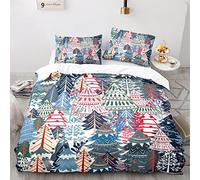 Andrui. Christmas Bedding Set Nordic Style Duvet Cover with Pillowcase and Zipper (Style 1,King Size 220 * 240cm)