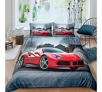 Andrui. Housse de Couette Motif Voiture de Sport Ensemble de Literie Variété De Motifs avec Fermeture à Glissière?avec Taie d'oreiller (Style 6,220x240cm)