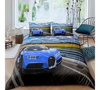 Andrui. Housse de Couette Motif Voiture de Sport Ensemble de Literie Variété De Motifs avec Fermeture à Glissière?avec Taie d'oreiller (Style 3,220x240cm)