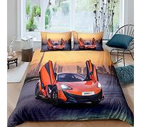 Andrui. Housse de Couette Motif Voiture de Sport Ensemble de Literie Variété De Motifs avec Fermeture à Glissière?avec Taie d'oreiller (Style 2,140x200cm)