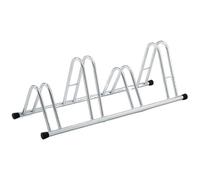 ANDRYS Râtelier à Vélos 4 Places - Support Vélo au Sol pour Intérieur et Extérieur - Stationnement Haut et Bas pour Roues de 6 cm - Acier Galvanisé à Froid (Argent)
