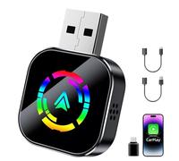 AndThere Adaptateur Carplay sans Fil, Bluetooth Dongle Carplay Voiture Cle Car Play sans Fil Easy Connect, Mini Wireless Carplay Clé USB Car Play Adapter Plug and Play pour Les Voitures 2016+