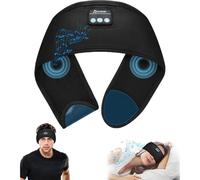AndThere Bandeau Ecouteurs pour Dormir, Casque Anti Bruit Sommeil Masque de Nuit Réglable, Sommeil Bluetooth Bandeau pour Musique Sport Yoga Casque Audio sans Fil avec Haut-parleurs Ultra Fins