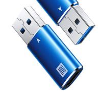 ANDTOBO [10Gbps] Adaptateur USB C Femelle vers USB mâle 2 Packs, Adaptateur USB 3.1 A vers USB C SuperSpeed Data Sync. pour Ecouteurs Type-C, Quest Link - Bleu