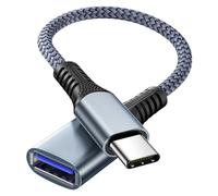 ANDTOBO Adaptateur USB C vers USB 3.0 OTG, USB C Mâle vers USB 3.0 Femelle OTG Câble Thunderbolt3 on The Go pour iPhone 16/15 Pro Max Plus, Samsung Galaxy S23/S22/S21/S20/S23 Ultra, MacBook Pro/Air