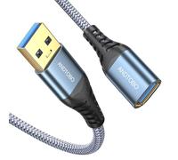 ANDTOBO Câble d'extension USB 3.1 A mâle vers femelle - 3,3 ft - Matériau tressé durable - Transfert rapide de données