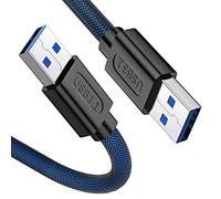 ANDTOBO Câble USB 3.0 A vers A Mâle 2M, Câble USB 3.0 Mâle vers Mâle Cordon USB double extrémité pour refroidisseur d'ordinateur portable