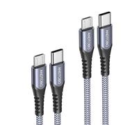 ANDTOBO Câble USB-C vers micro USB 2.0 [0,5 m + 3 mètres] transfert de données 480 Mbit/s, puissance de charge 3 A/15 W avec câble USB-C vers micro USB pour manettes de jeu, anciens téléphones Android