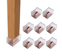 Andux 8 pcs/lot de fond rond en silicone protecteurs pour sols en bois Chaise jambe Caps meubles Pieds Coussinets couvertures de table antidérapant pour éviter les rayures Clear-gjzjd-01 15 # transparent