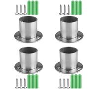 Andux Bride en acier inoxydable Brides Support de tige de tuyau pour armoire de salle de bain Argent LYGDZ-01 (32mm; 4 PCS)
