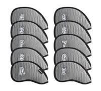 Andux Couvre-Chef de Golf en Maille avec Numéro des Deux côtés 10 pièces/Ensemble (Gris)