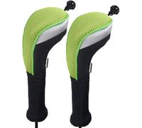 Andux Couvre-Têtes de Club Hybride de Golf à Col Long avec Cadran No. Étiquette CTMT-02 Vert, 2 pièces