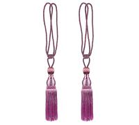 Andux Embrasses de Rideaux à Pompons pour la décoration intérieure 1 Paire CLGQ-02 (Violet)