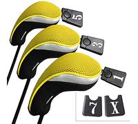 Andux Golf 460cc Couvre Drivers Couvre-Bois Clubs 3 pièces/Ensemble Jaune