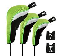 Andux Golf 460cc Couvre Drivers Couvre-Bois Clubs 3 pièces/Ensemble Vert
