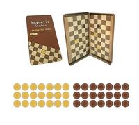 Andux Jeux De Plateau Magnétique Classique Portable Léger Format De Voyage Jeux d'Echecs THYX-02 (Vérificateurs)