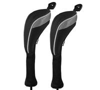 Andux Lot de 2 couvertures de long cou Tête de club de golf hybride interchangeables No. Tag Ctmt-01, gris