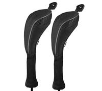 Andux Lot de 2 couvertures de Long Cou Tête de Club de Golf Hybride interchangeables No. Tag Ctmt-01, Noir